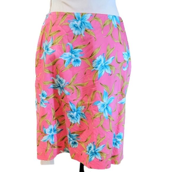 Jones of New York Signature Hawaiian Tropical Look Skirt Floral in Size 14 - Picture 1 of 2